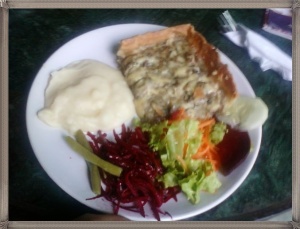 Mushroom Tart and Mashed Potato Salad