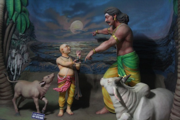 Ravana giving the Atma Linga to the Bramhin Boy