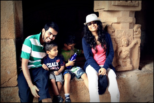 Mel & Rahul with some kids we met inside