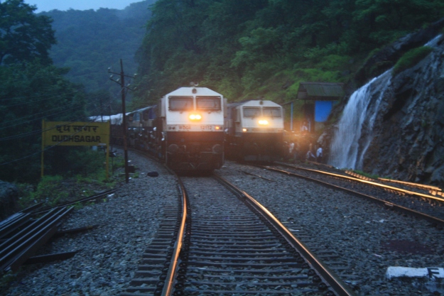 Early in the morning as we got off the train