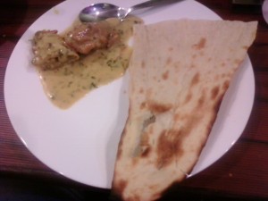 Rajasthani Mirchi Kadi with Nan