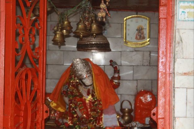 Lord Hanuman inside the temple..