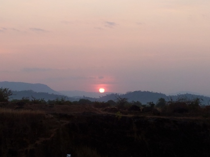 Sunrise at Murdeshwar Railway Station