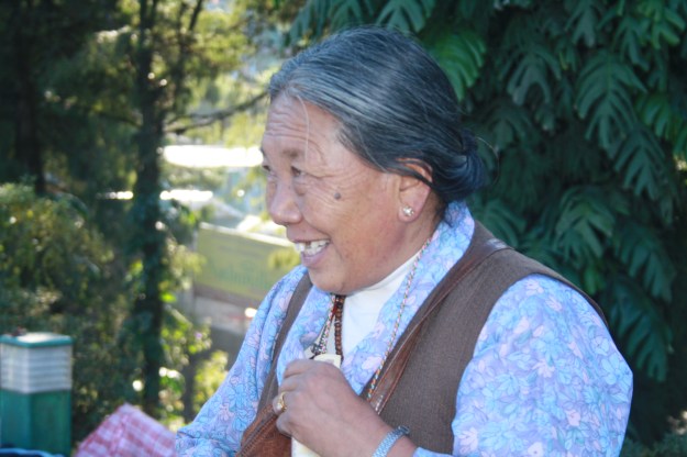 Smiling Away... Handicraft, Tibetian Lady, Tibet, Tibetian Handicraft.