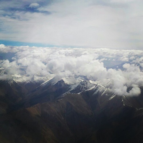 A view of Leh, Ladakh while flying down...