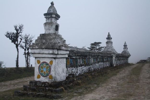 On the left side is India and on the right is Nepal
