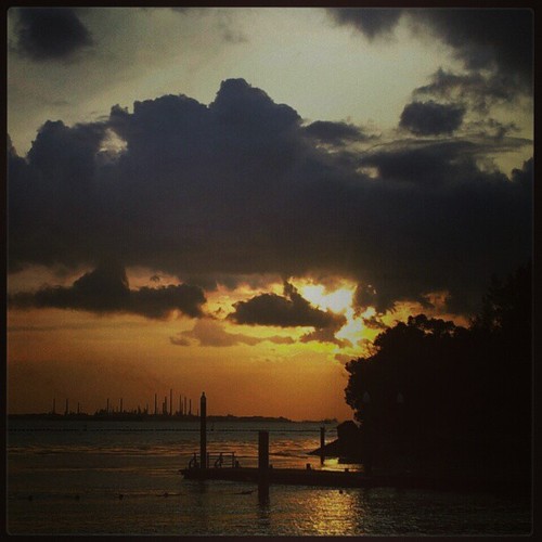 Sunset at Siloso Beach - Sentosa