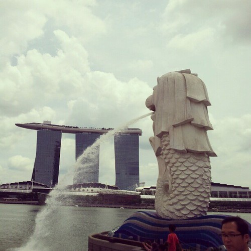 The Merlion and Marina Bay Sands
