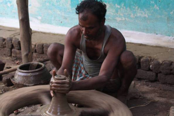 Tukaram Potter at work